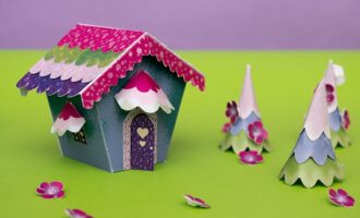 Поделка из 3D бумажного домика – сказочная деревня